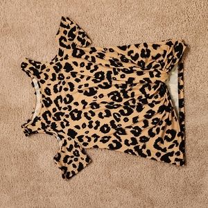 Women's Tan/Black Print Top